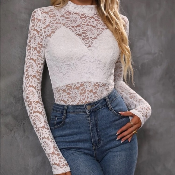 New lace long sleeve top - Picture 7 of 7